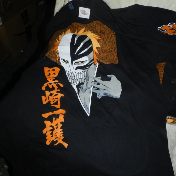 Bleach Ichigo Orange Flame 20th Anniversary Long Sleeve T-Shirt NEW/NWT - Picture 4 of 16